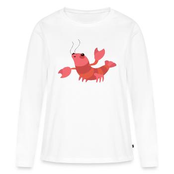 Homard doux - T-shirt manches longues Premium bio Femme - blanc - Devant - Julia (174cm)