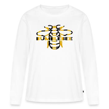 bourdon - T-shirt manches longues Premium bio Femme - blanc - Devant - Julia (174cm)