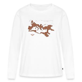 Map of the Roman Empire - Women's Premium Organic Long Sleeve Shirt - white - Front - Julia (174cm)