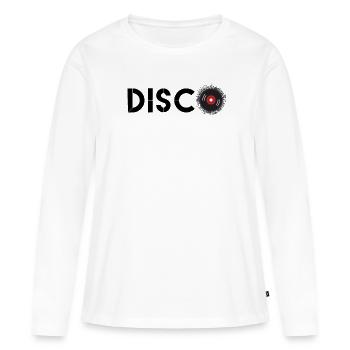 I Love Disco Music, disco, disco Hoodies, t-shirts - T-shirt manches longues Premium bio Femme - blanc - Devant - Julia (174cm)