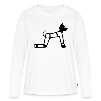 Puppy Human Pupplay Fetisch Strichmännchen - Frauen Premium Bio Langarmshirt - Weiß - Vorne - Julia (174cm)