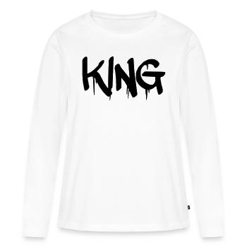 King - Women's Premium Organic Long Sleeve Shirt - white - Front - Julia (174cm)
