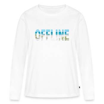 Offline coast holiday beach holiday switch off relax - Women's Premium Organic Long Sleeve Shirt - white - Front - Julia (174cm)