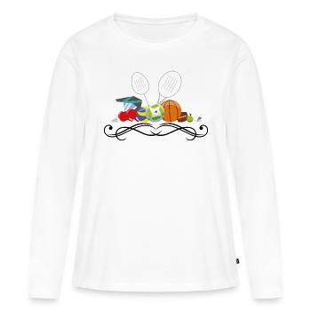 Sport - T-shirt manches longues Premium bio Femme - blanc - Devant - Julia (174cm)