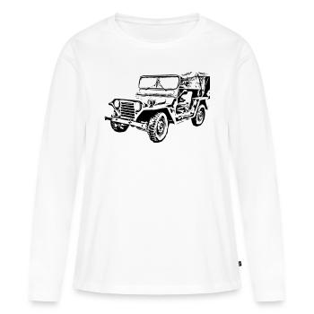 Auto - Frauen Premium Bio Langarmshirt - Weiß - Vorne - Julia (174cm)