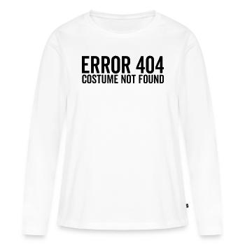 Error 404 Costume Not Found - Women's Premium Organic Long Sleeve Shirt - white - Front - Julia (174cm)