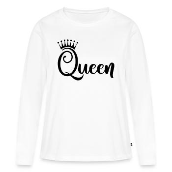 Queen - Women's Premium Organic Long Sleeve Shirt - white - Front - Julia (174cm)