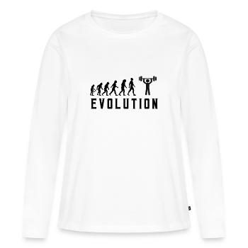 Evolution Bodybuliding - Women's Premium Organic Long Sleeve Shirt - white - Front - Julia (174cm)