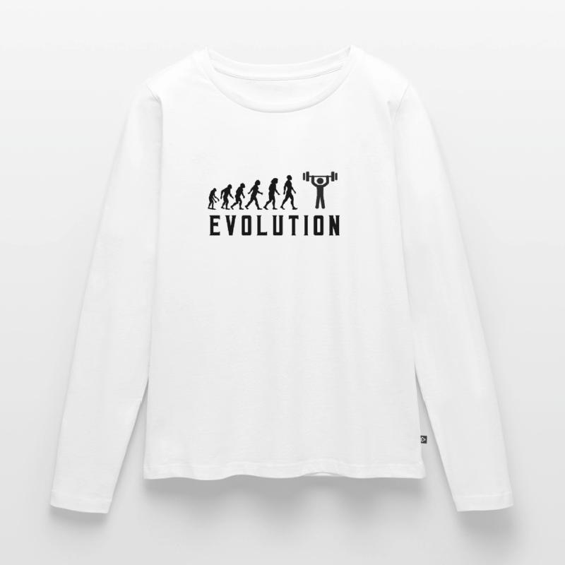 Evolution Bodybuliding Évolution de T-shirt manches longues Premium bio Femme