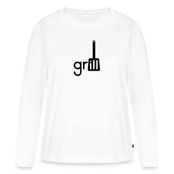 Grillen Grillmeister Grill - Frauen Premium Bio Langarmshirt - Weiß - Vorne - Julia (174cm)
