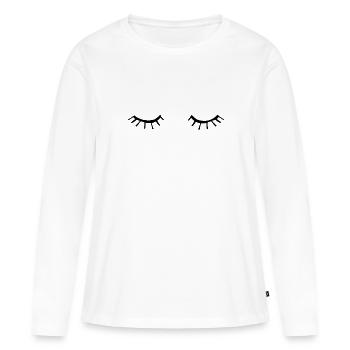 Bonne nuit - T-shirt manches longues Premium bio Femme - blanc - Devant - Julia (174cm)