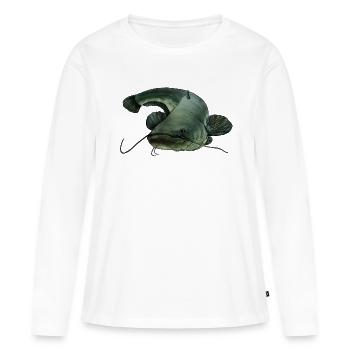 Wels - Frauen Premium Bio Langarmshirt - Weiß - Vorne - Julia (174cm)