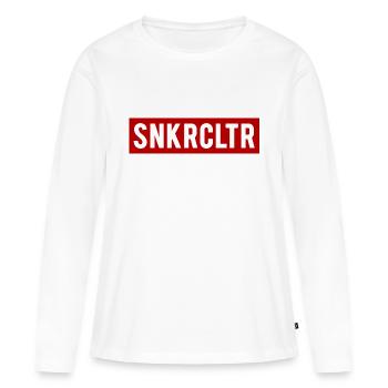 SNEAKER CULTURE Typography - Women's Premium Organic Long Sleeve Shirt - white - Front - Julia (174cm)