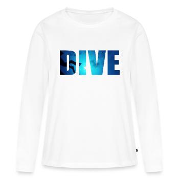 DIVE Underwater Diver - Women's Premium Organic Long Sleeve Shirt - white - Front - Julia (174cm)