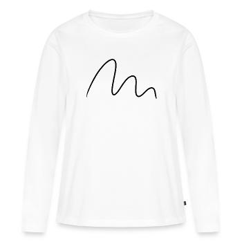 Wellen Welle - Frauen Premium Bio Langarmshirt - Weiß - Vorne - Julia (174cm)