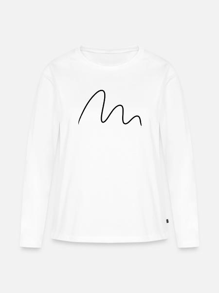 Wellen Welle - Frauen Premium Bio Langarmshirt - Weiß