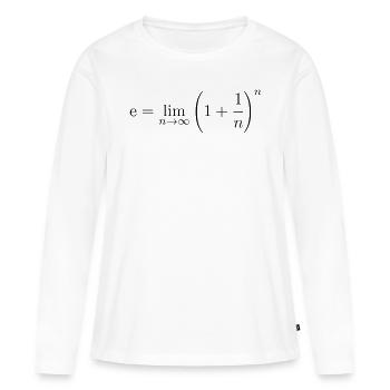 Euler's number - Women's Premium Organic Long Sleeve Shirt - white - Front - Julia (174cm)