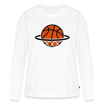 Basketball Basket - Women's Premium Organic Long Sleeve Shirt - white - Front - Julia (174cm)