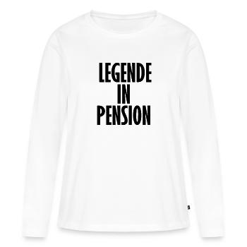 Pension - Frauen Premium Bio Langarmshirt - Weiß - Vorne - Julia (174cm)