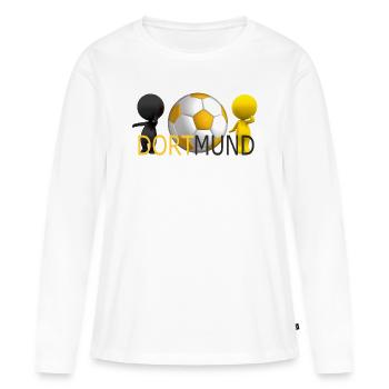 Dortmund - T-shirt manches longues Premium bio Femme - blanc - Devant - Julia (174cm)