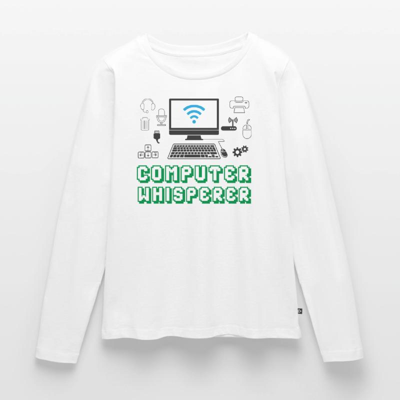 Computer Flüsterer - IT Support PC Frauen Premium Bio Langarmshirt