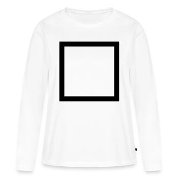Thick square - Women's Premium Organic Long Sleeve Shirt - white - Front - Julia (174cm)