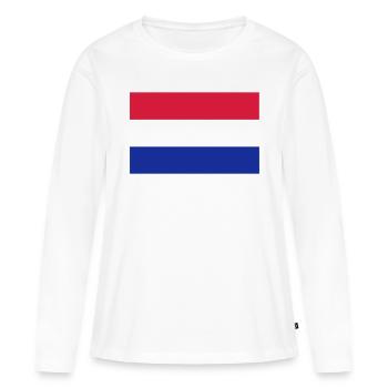 Pays-Bas - T-shirt manches longues Premium bio Femme - blanc - Devant - Julia (174cm)