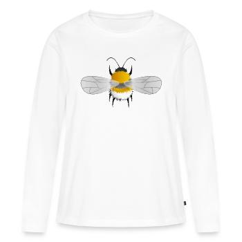 bourdon - T-shirt manches longues Premium bio Femme - blanc - Devant - Julia (174cm)
