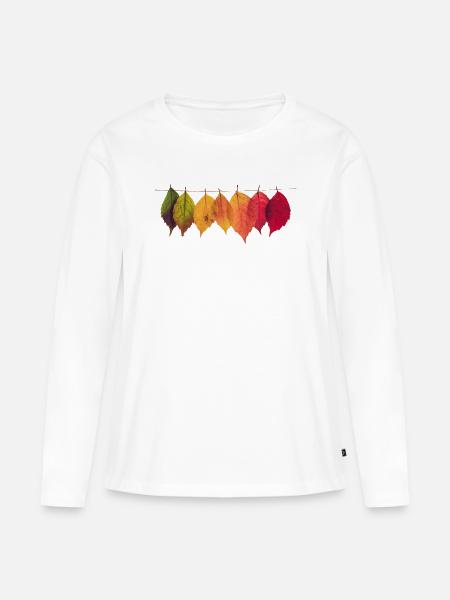 autumn - Frauen Premium Bio Langarmshirt - Weiß