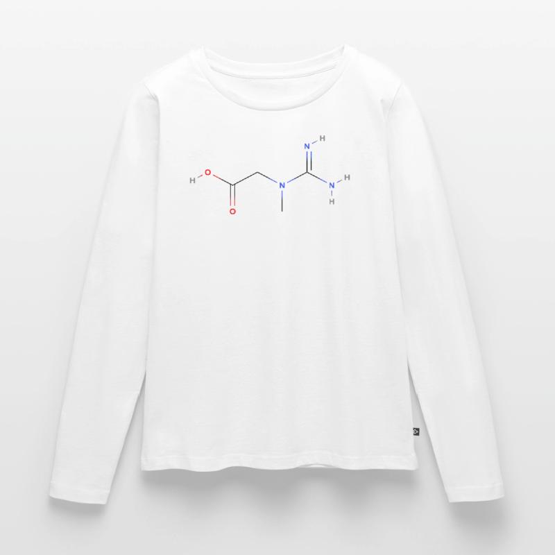 Creatine Molecule - Colored Structural Formula Women's Premium Organic Long Sleeve Shirt