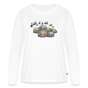 concert de rock de pierres - T-shirt manches longues Premium bio Femme - blanc - Devant - Julia (174cm)