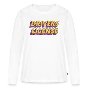 Permis de licence des conducteurs Olivia Rodrigo - T-shirt manches longues Premium bio Femme - blanc - Devant - Julia (174cm)