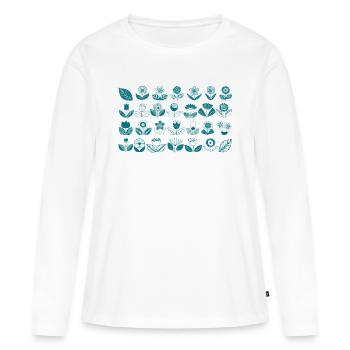 BAVOIR NATURE - T-shirt manches longues Premium bio Femme - blanc - Devant - Julia (174cm)