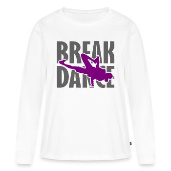 Breakdance breakdance streetdance - T-shirt manches longues Premium bio Femme - blanc - Devant - Julia (174cm)