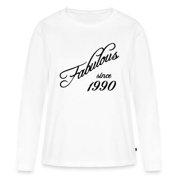 Fabulous since 1990 - T-shirt manches longues Premium bio Femme - blanc - Devant - Julia (174cm)
