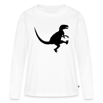 Danse attaquer Raptor T -Rex - T-shirt manches longues Premium bio Femme - blanc - Devant - Julia (174cm)