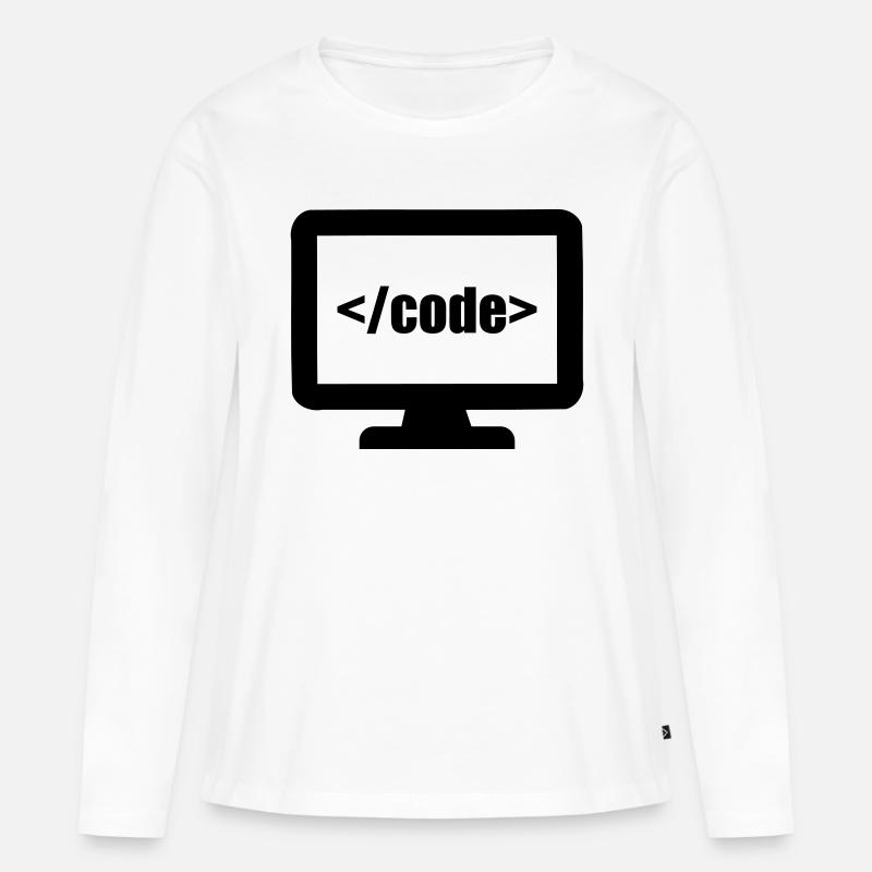 Programmierer - Frauen Premium Bio Langarmshirt - Weiß