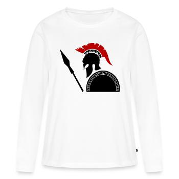 sparta krieger 01 - T-shirt manches longues Premium bio Femme - blanc - Devant - Julia (174cm)
