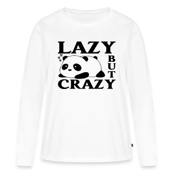 Lazy but Crazy - Women's Premium Organic Long Sleeve Shirt - white - Front - Julia (174cm)