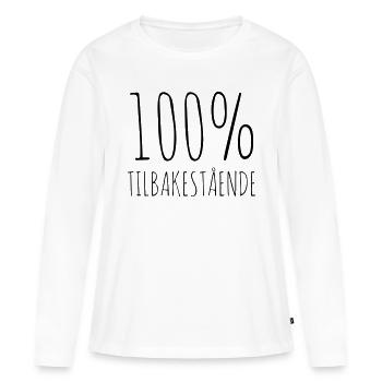 100% backward - Women's Premium Organic Long Sleeve Shirt - white - Front - Julia (174cm)