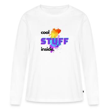 Cool stuff inside - Frauen Premium Bio Langarmshirt - Weiß - Vorne - Julia (174cm)