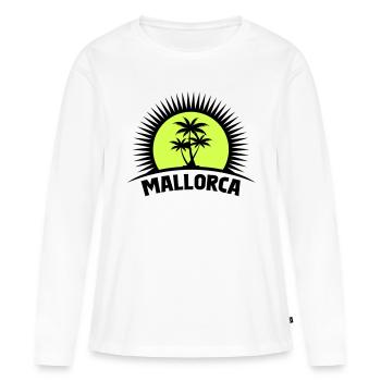 Majorque - T-shirt manches longues Premium bio Femme - blanc - Devant - Julia (174cm)