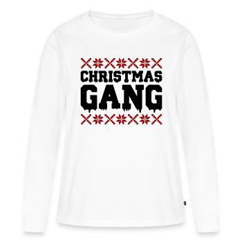 Christmas Gang - Frauen Premium Bio Langarmshirt - Weiß - Vorne - Julia (174cm)