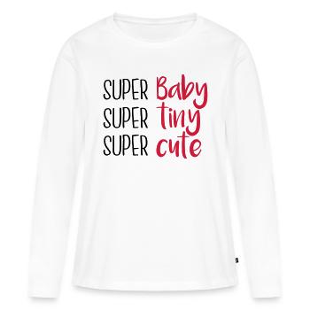 Super Baby Super tiny Super cute - T-shirt manches longues Premium bio Femme - blanc - Devant - Julia (174cm)