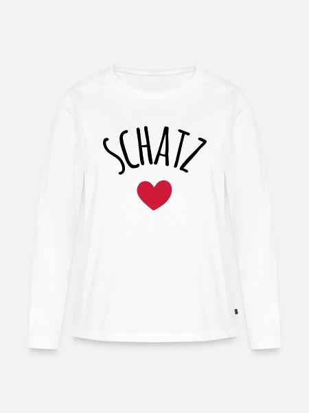Schatz - Frauen Premium Bio Langarmshirt - Weiß