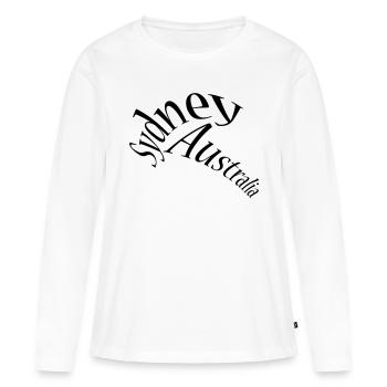Sydney - Australie - T-shirt manches longues Premium bio Femme - blanc - Devant - Julia (174cm)