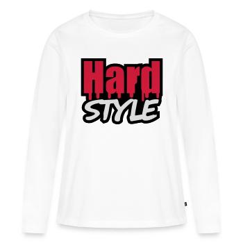 Hard Style - T-shirt manches longues Premium bio Femme - blanc - Devant - Julia (174cm)