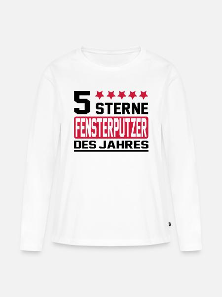 fensterputzer - Frauen Premium Bio Langarmshirt - Weiß