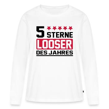 lâche - T-shirt manches longues Premium bio Femme - blanc - Devant - Julia (174cm)