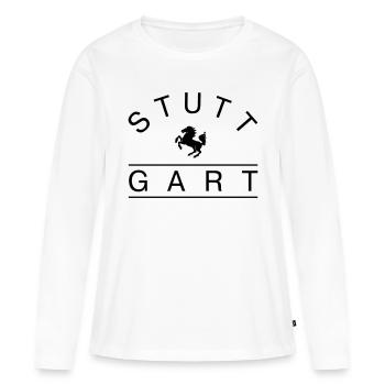 Stuttgart - Frauen Premium Bio Langarmshirt - Weiß - Vorne - Julia (174cm)